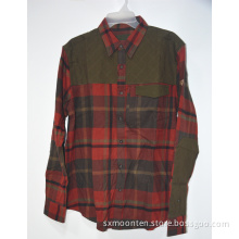 Wholesale long sleeved Patchwork Plaid Shirts